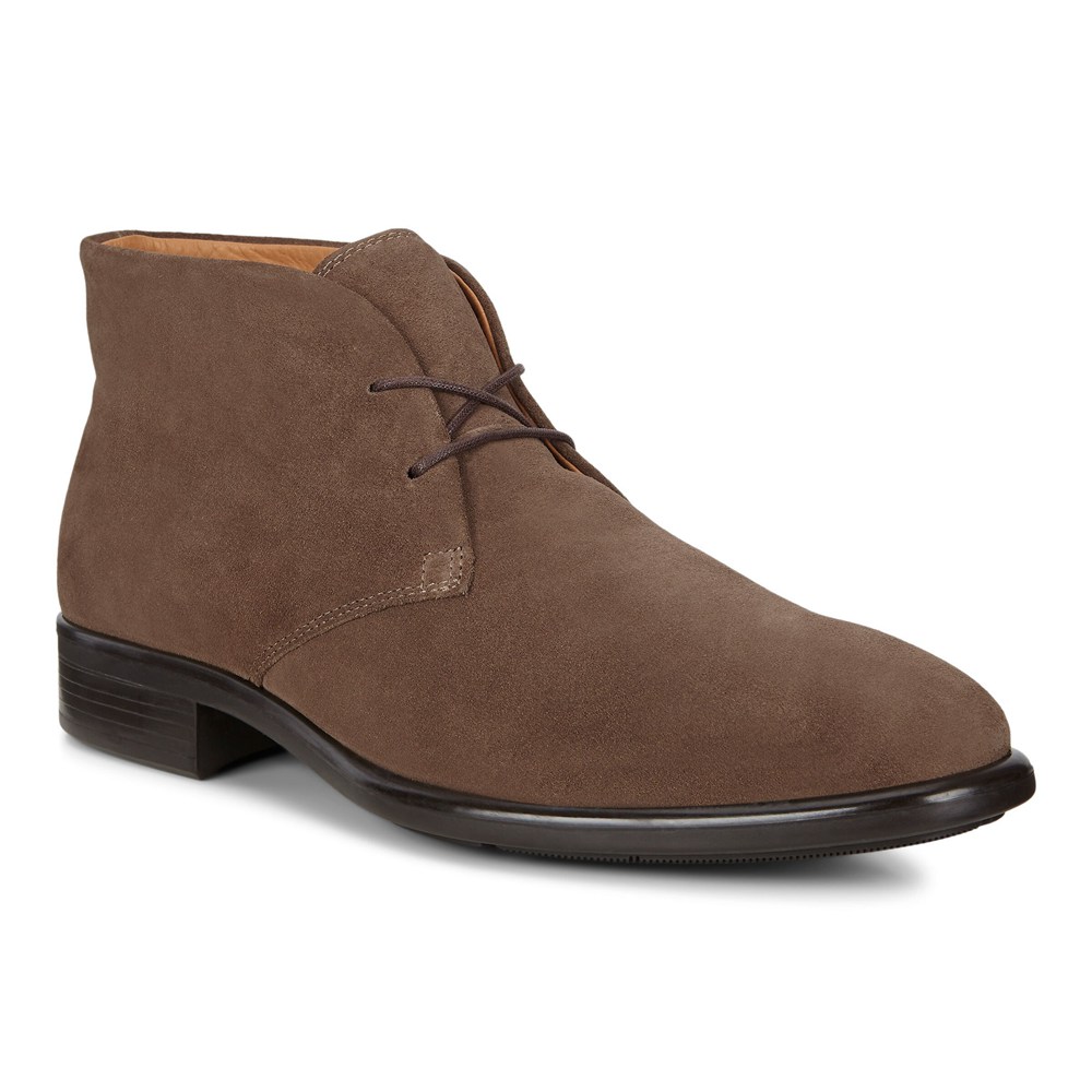 Zapatos De Vestir Hombre - ECCO Citytray Suede Ankle Boot - Marrom - BCN813524